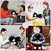 Achwishap Cat Plush,Soft Cat Stuffed Animals Plush Toys,Kawaii Plush Cat Pillow,Black Cat Body Pillow Kitten Stuffed Animal,Cute Plushies Gifts for Kids Adults Birthday(Black Cat,14”)