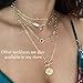 Moon and Star Medallion Pendant Necklace 18k Gold Oval Link Chain Choker Large Celestial Charm Layering Jewelry 20’’