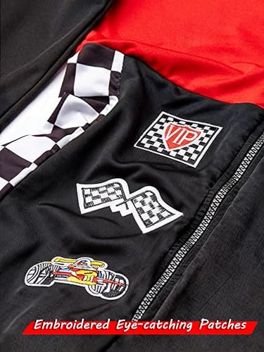 Black Speed Race Car Driver Costume Jumper for women racer in Medium Size - image 5