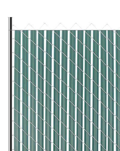 VEVOR Sichtschutzlamellen 1130 mm, doppelwandige vertikale Lamellen mit Bodenverriegelung und Flügeln für Maschendrahtzäune, HDPE-Maschendrahtlamellen, ideal für Garten und Bauernhof (grün)
