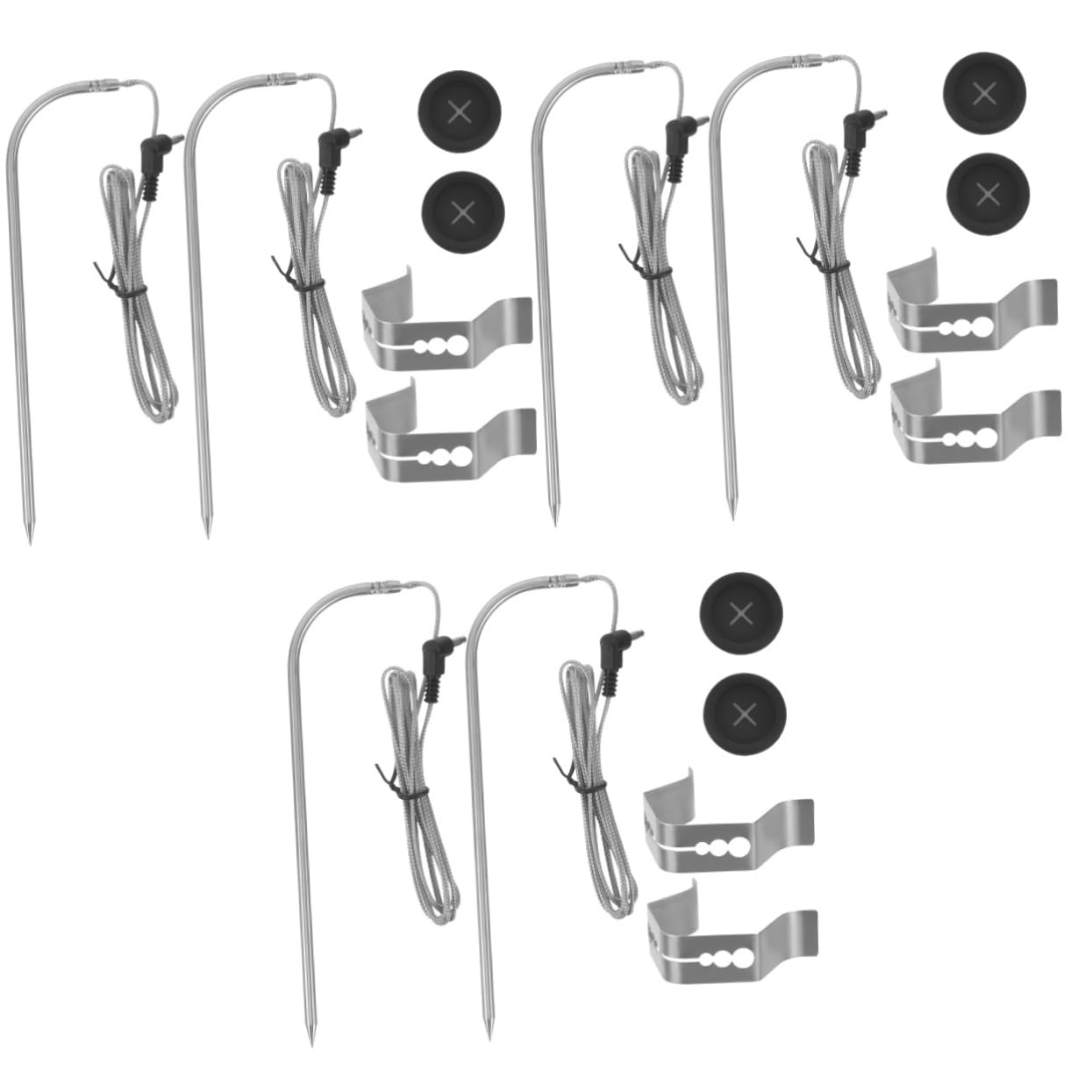 UKCOCO 3 Set Termometro per Carne con Misuratore Temperatura Alimentare per Precisione per Bbq