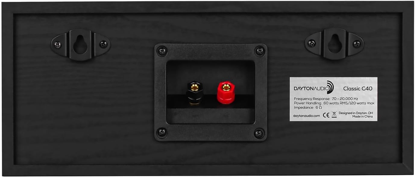 Dayton Audio Classic C40 Center Channel Speaker Black
