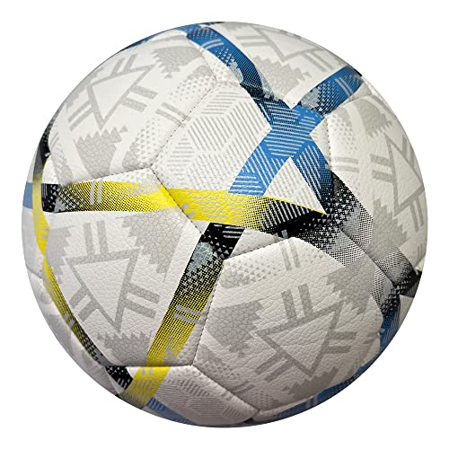 Xedge Official Size Soccer Ball,Size 5 Training Ball For Girls,Boys,Youth Teenagers,Adults,Machine Stitched For Indoor Outdoor Play (Blue Yellow, Size 5) #TOP1