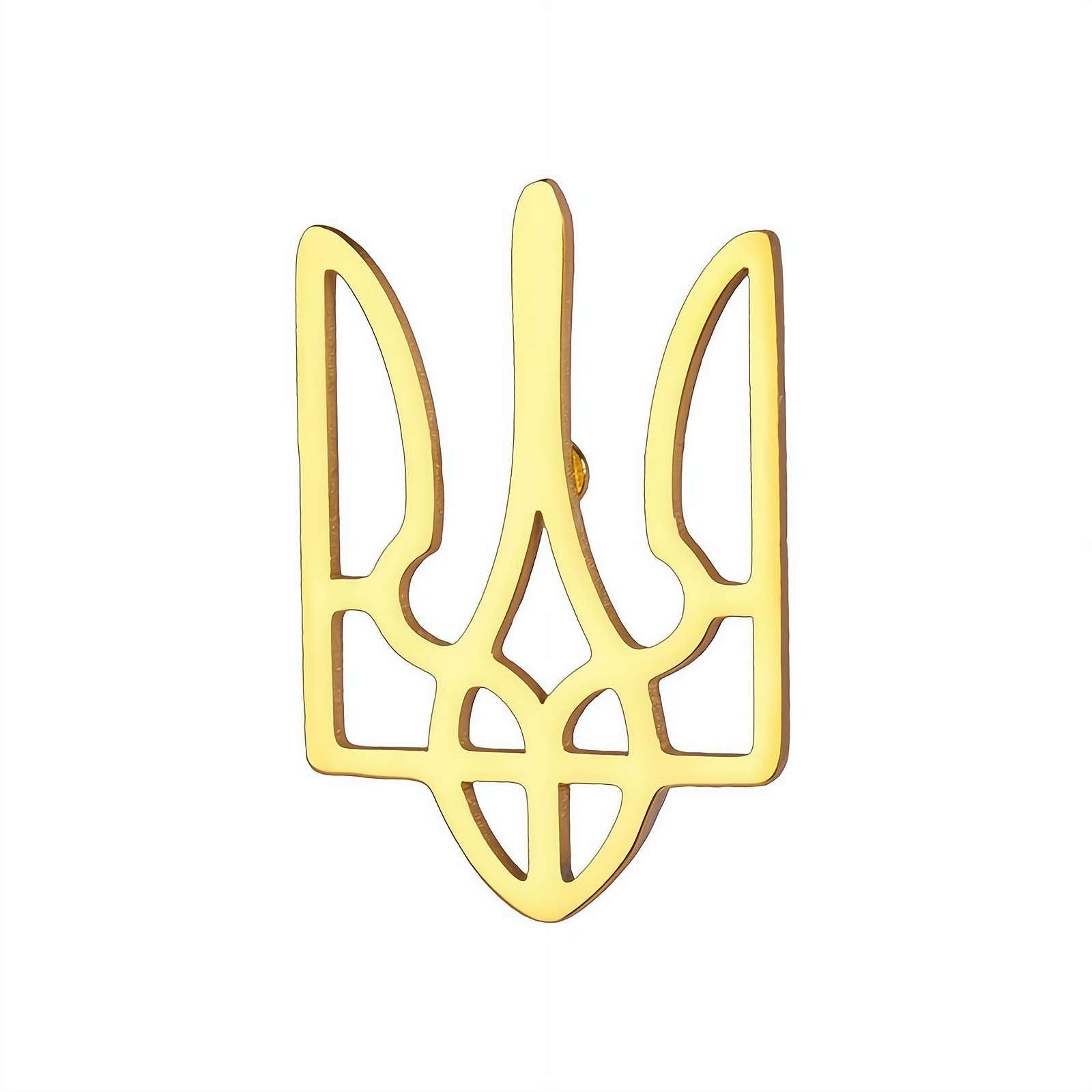 Spilla a forma di tridente ucraino, in acciaio inossidabile, spilla ucraina, con emblema ucraino, spilla patriottica per uomini e donne, gioielli dell'orgoglio dell'Ucraina per abbigliamento, borse e