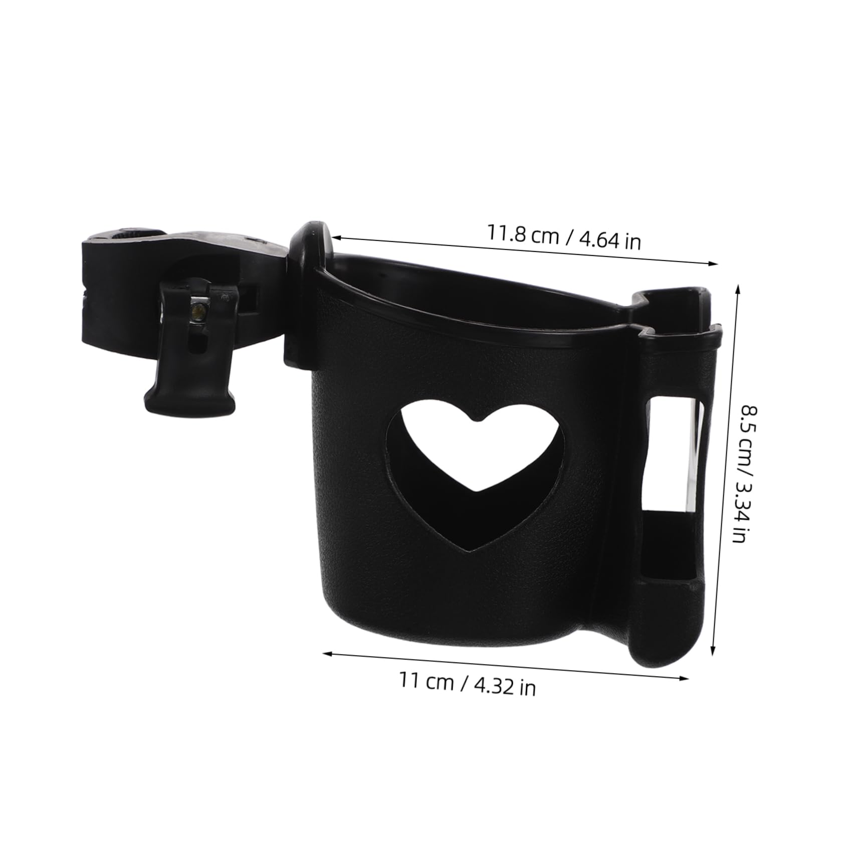 COLLBATH Mobility Device Drink Holder Stroller Phone Holder Sturdy and Adjustable for Wheelchairs and Bikes Black