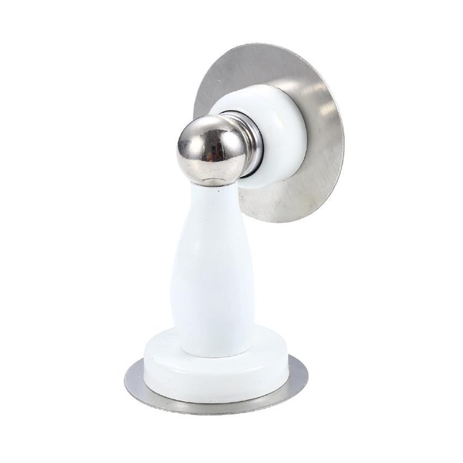 Tope de Puerta de Acero Inoxidable, Resistente, para Montaje en Pared, a Prueba de Viento, Plateado (Plata, 55 x 81 mm)