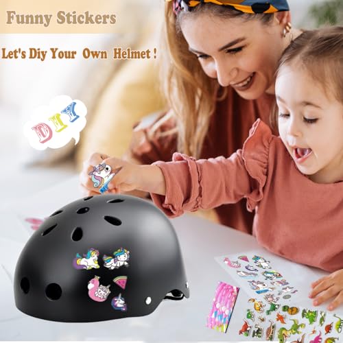 Image of FOOKCIAN Kids Helmet,Toddler Skateboard Helmets for Ages 2-3-5-8-14 Years Boys Girls with Knee and Elbow Pads Wrist Guards fit Roller Skates,Skateboarding,Skating Scooter Adjustable Kids Helmet