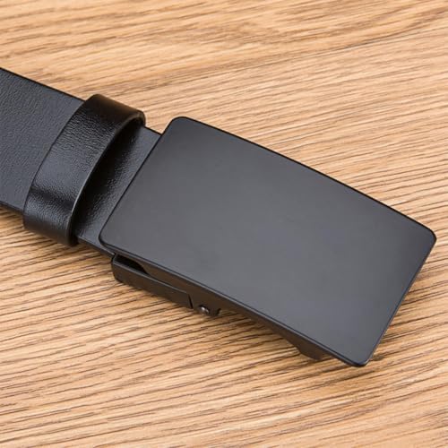 Simple Business Men's Leather Belt with Automatic Buckle and Card Slot, Long Version, Gift for Husband and Father3