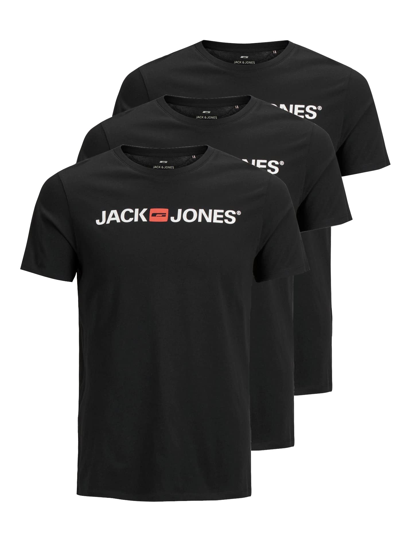 JACK & JONES Male T-Shirt Pack of 3, XL
