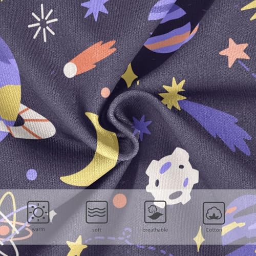 Wusikd Space Planets Stars Girls' Underwear Cotton Girls Briefs Soft Toddler Underwear 5T3