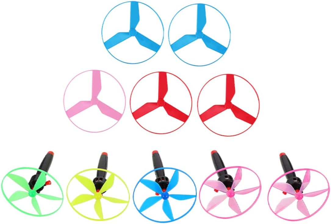 KOMBIUDA1 Set Flying Saucer Toy Children Toys Toys Aldut Toys Flying Disc Saucer Launcher Disc Shooter Toy Outdoor Toys Flying Disc Toys Kid Flying Disc Playthings Plastic