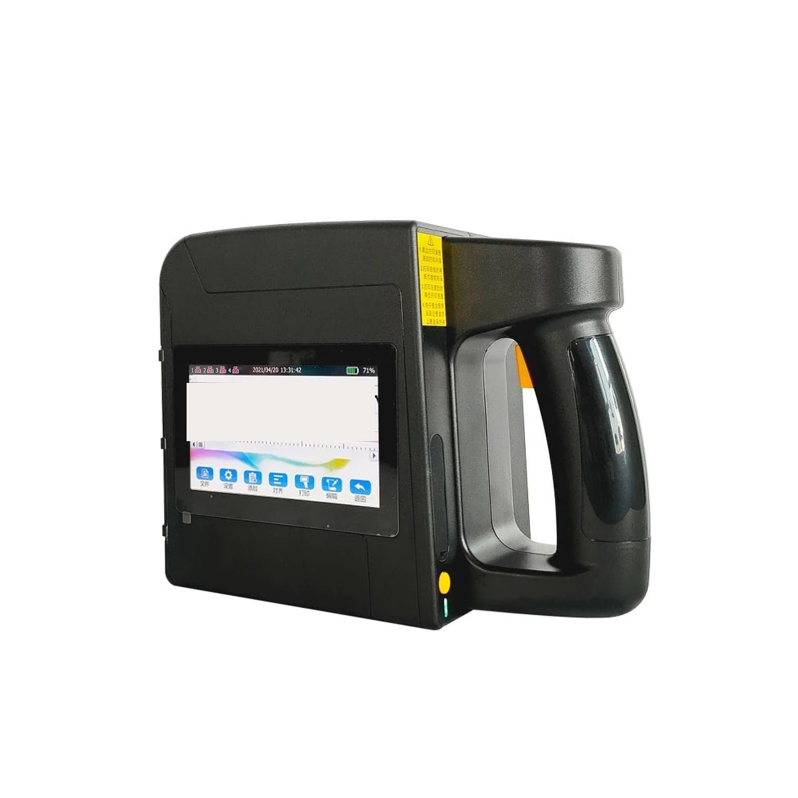 Máquina de impresión de inyección de tinta Impresora de inyección tinta portátil Industrial 10CM, 600DPI for QR/código barras/fecha caducidad/logotipo/máquina codificación etiquetas con cartuchos