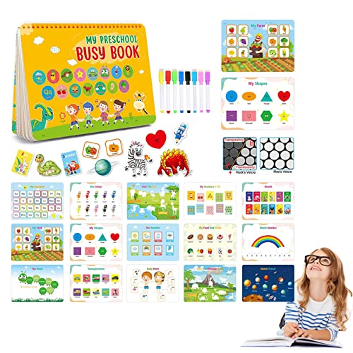 Siyue Livres d'activités pour Les Tout-Petits | Livres d'apprentissage éducatif d'activité | 15 Thèmes Apprentissage Binder Activity Book pour ABC, Nombre, Couleurs Apprentissage Cover