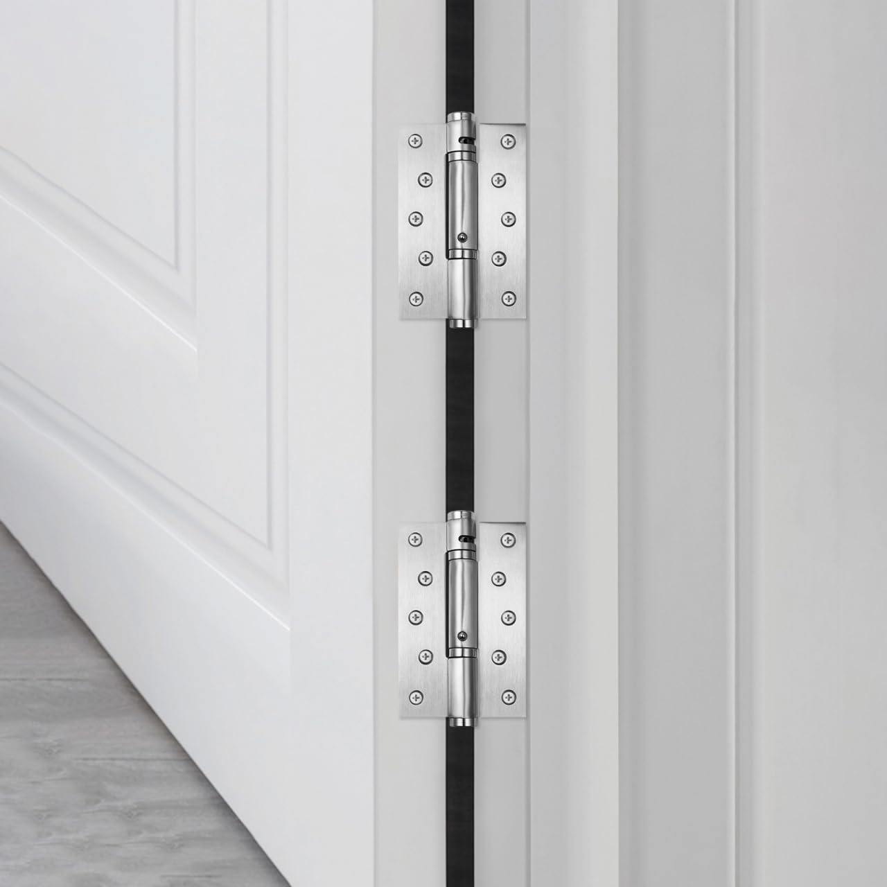Tofficu Automatic Door Closing Hinge 5 Inch Stainless Steel Self Closing Spring Loaded Door Hinge for Apartments Corridors Stairways with Door Mechanism - Image 3