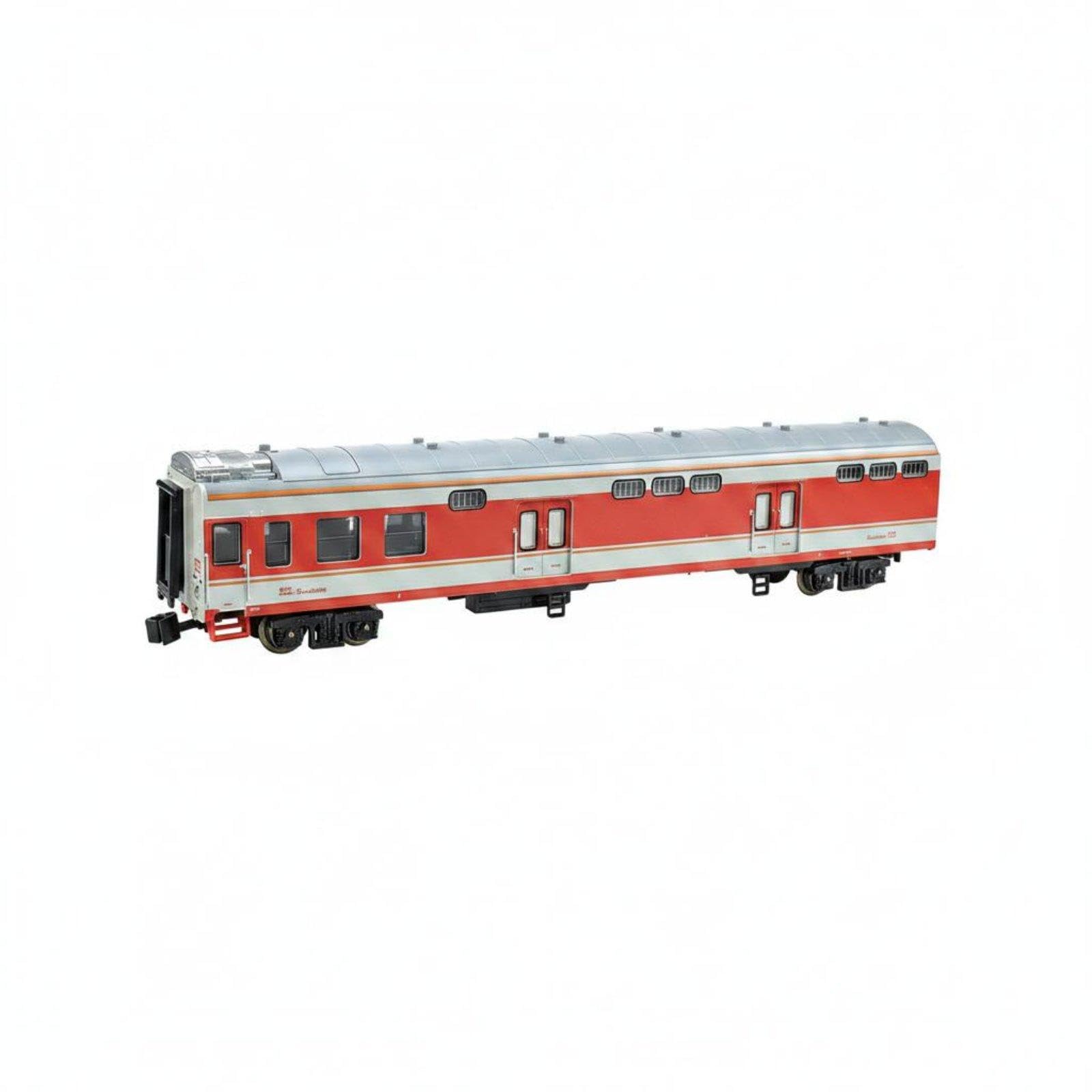 Lit Baggage Railcar Model Interior Light Baggage Railcar Model Side-Opening Doors for Railway Hobbyists, Display Shelf Red Xl25g-image-26