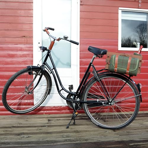 UNUS Fahrradkiste Fahrradkorb Holzkiste für hinten mit Picknickdecke und Flaschenhalter