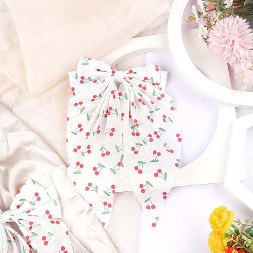 Pinzas para cabello con moños blancos, pack de 2 miniatura 5