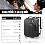 Travel Backpack,40-50L Expandable Carry On Backpack with USB Cable Port Fits 17.3 Inch Laptop Bag,Water Resistant Weekender Bag Men Women for Business Trips, College,Hiking,Daily Commuting,Black - Image 2