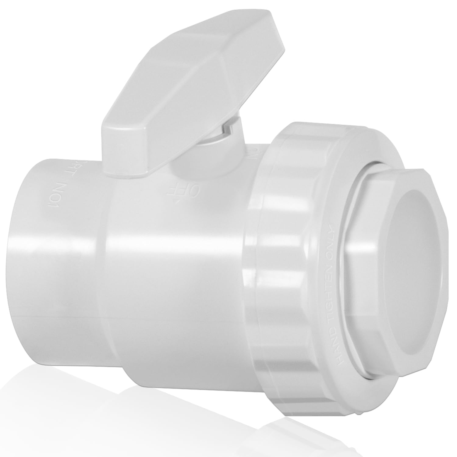Robinet à boisseau sphérique 2 voies SP0722S Trimline en PVC pour tuyau SKT