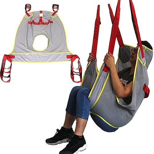 Imbracatura a rete integrale con apertura per WC, universale, per pazienti, misura grande, 147,3 x 121,9 cm, ideale per la sicurezza della doccia e del bagno
