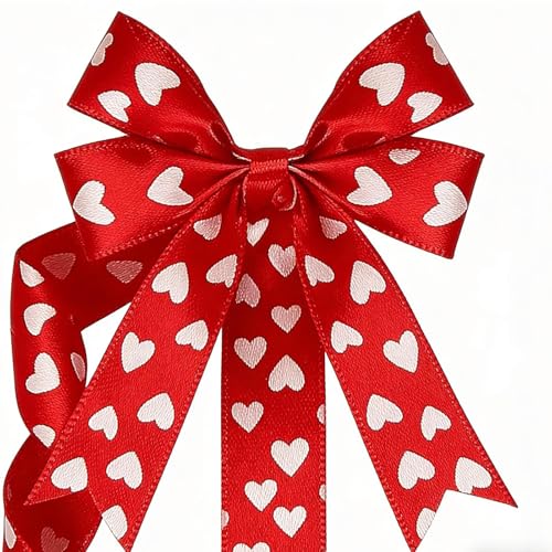 Lazos de cinta de tela suave para decorar la cocina y ventanas en San Valentín, juego de 6 piezas 8