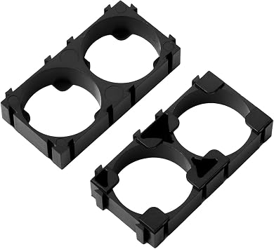 Heyiarbeit 50Pcs 2 x Cell 21700 Battery Holder Bracket Battery Cell Spacer | Safety Shockproof ABS Plastic Brackets 21.3mm Hole Dia for 21700 Batteries