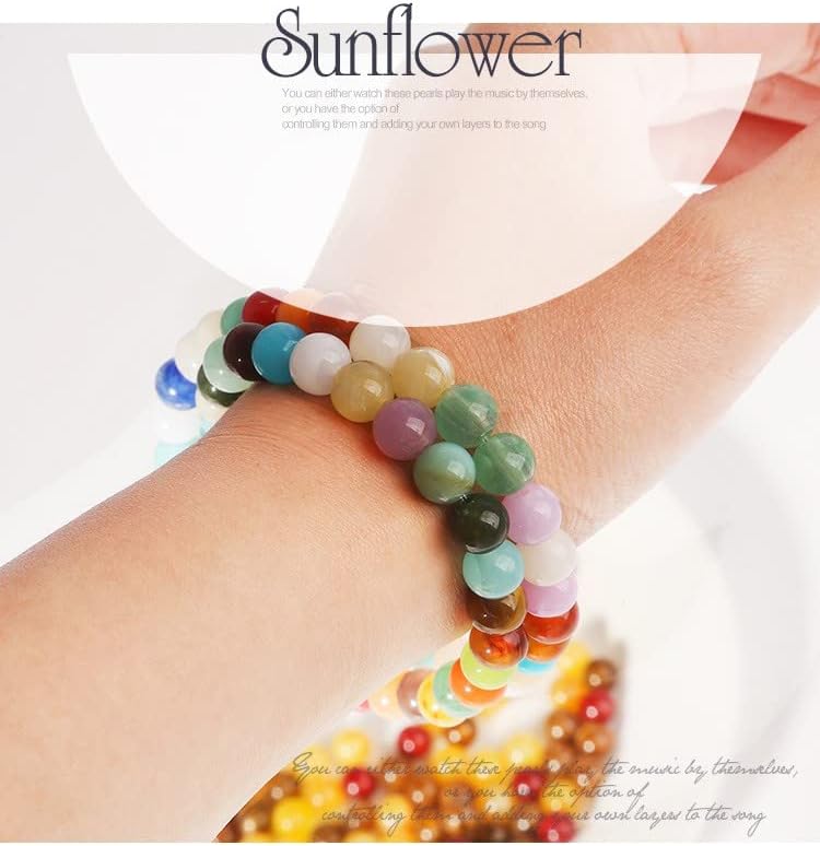 Miniatura 5 de LadayPoa 200 cuentas de burbujas coloridas de 0394in de acrílico redondas de imitación de piedras preciosas para hacer joyas abalorios de plástico