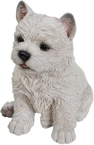 Miniatura 5 de Hi-Line Gift Ltd Estatua de cachorro Terrier, color blanco