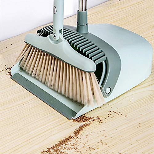LVUNZJCA Besen und Kehrschaufel Set Haushalt Kleine Klappbesen Kehrschaufel Set Reinigungsbesen Kombination für Kehren – Bild 3