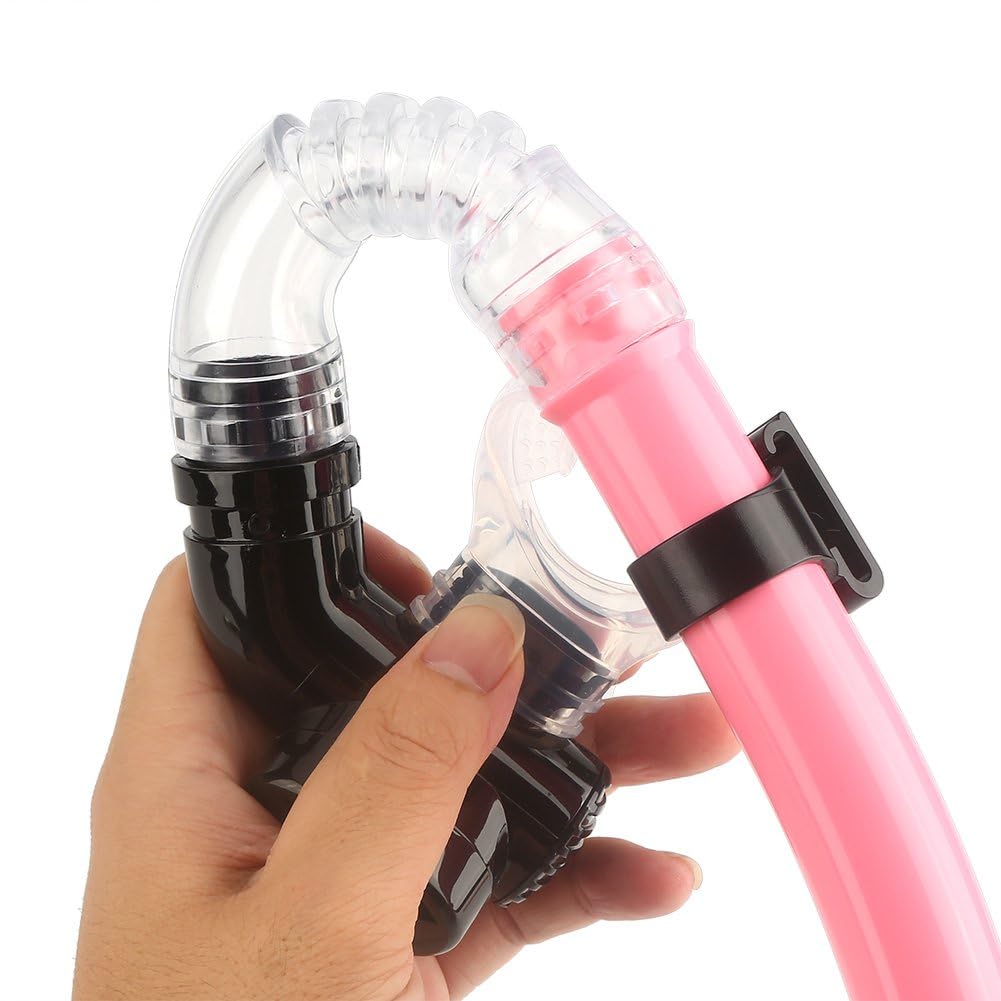 alomejor Dry Schnorchel Silikon trockene Luft Atmen Tube f¨¹r Tauchen und Schnorcheln mit komfortablen Mundst¨¹ck f¨¹r Erwachsene Herren Damen Jungen M?dchen, rose
