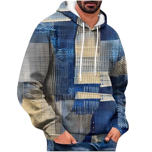 Sweat à capuche pour homme grande taille imprimé tie-dye décontracté