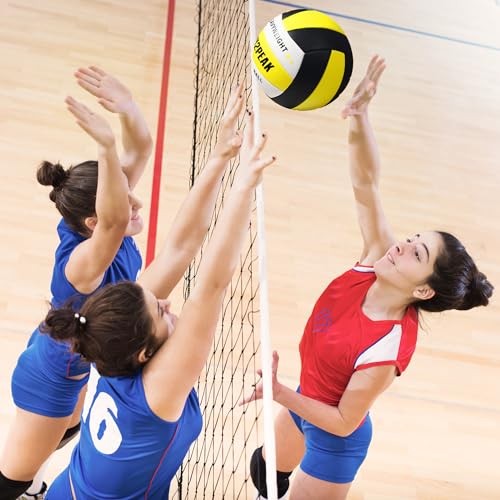 Image of RUN2PEAK Heavy Weight Volleyball Ball Official Size 5 Setter Training Volleyballs PU Practice Volley Balls for Indoor Rebounder Equipment Setters Weighted Volleyball Setting Trainer
