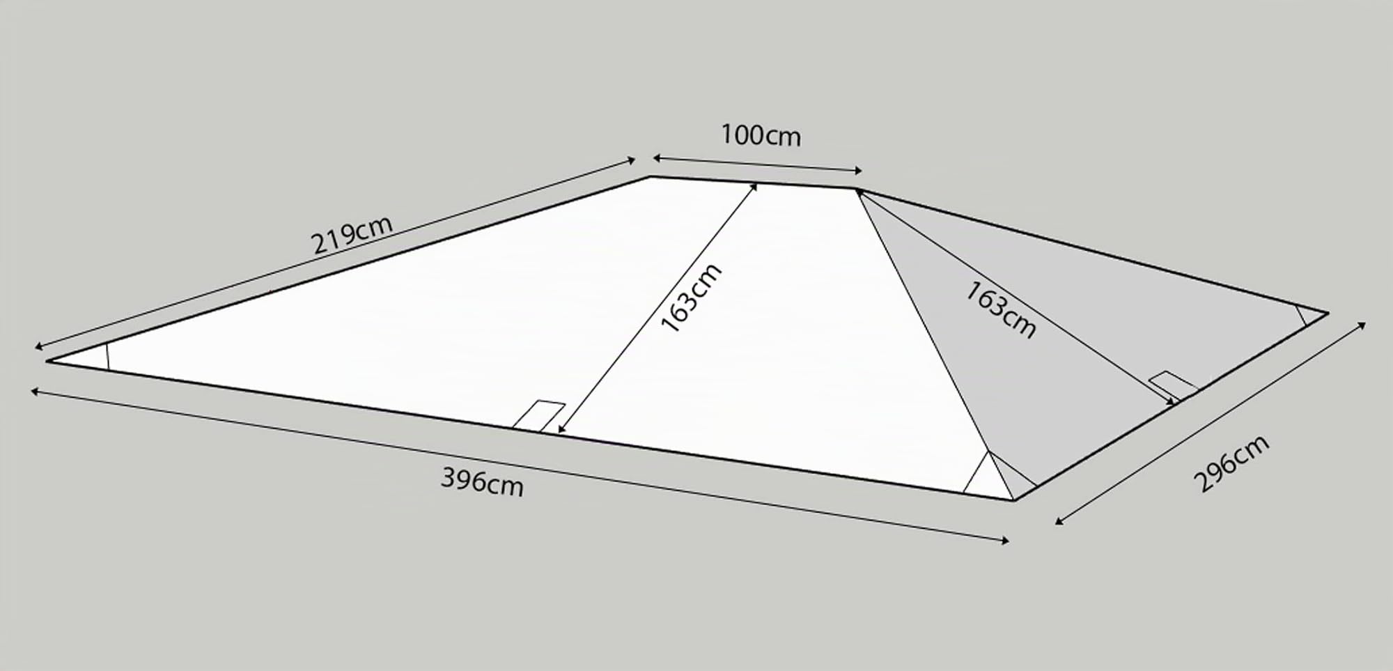 Quick-Star - Tetto di Ricambio per Gazebo Paris, 3 x 4 m, Tortora