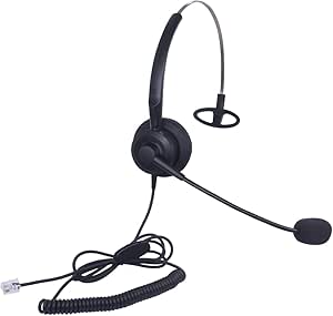 Office Phone Headset HD Voice For Aastra Allworx AltiGen Digium Ipitomy Telephones Rj9 3 5mm Adapter Cable Binaural