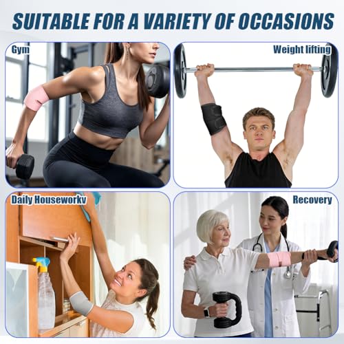Fefod Ellenbogenbandage, Tennisarm bandage, Kompression Ellenbogen Bandage für Arthritis, Sehnenentzündung, Ellenbogenschoner für Sport, Golferarm, Tennisarm Armbandage Herren und Damen, 1 Stück