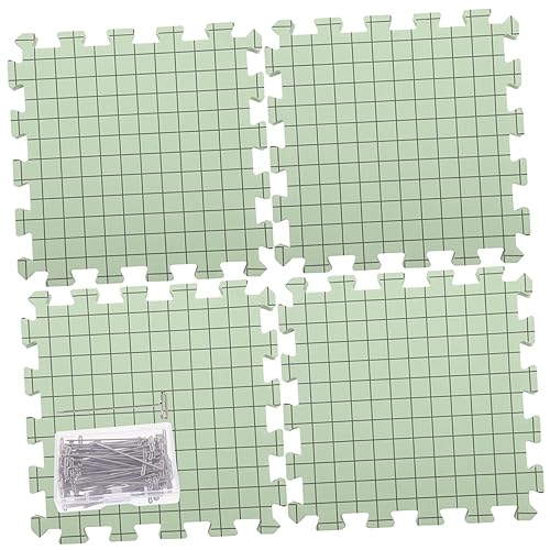 DOITOOL 1Set Crochet Blocking Board Portable Foam Blocking Mats for Knitting Projects Includes Rustless Pins for Secure Fixing Practical Knitting Blocking Mat for Crocheting