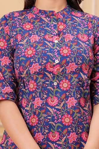 Image of Women Cotton Printed Co-Ord Set Kurta with Pant Set | Cotton Floral Printed Anarkali Maternity Feeding Kurta with Zipper /Maternity