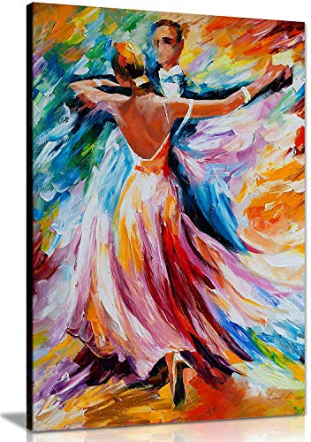 Leonid Afremov Abstrait Peinture à l'huile sur toile Art mural Impression Décoration d'intérieur, Danse Waltz., 91x61cm (36x24in)