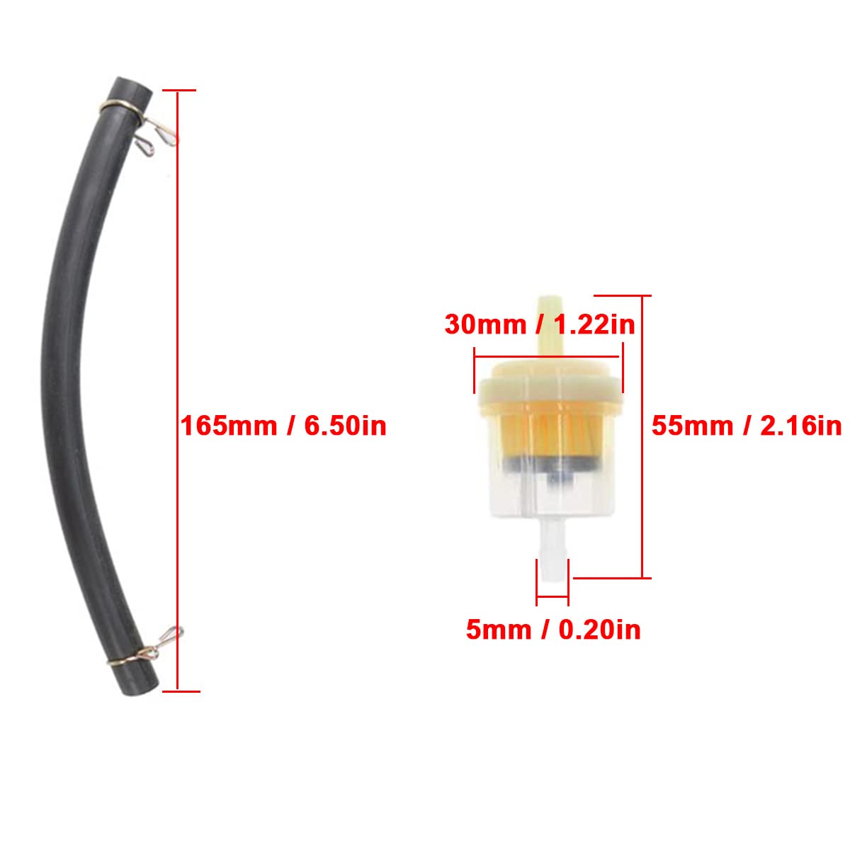 ZAMDOE Nouveau carburateur pour Honda G150 G200 Moteur, remplace 16100-883-095 16100-883-105 FSC30-0020, avec Joints de Filtre à Carburant pour Ligne de Carburant