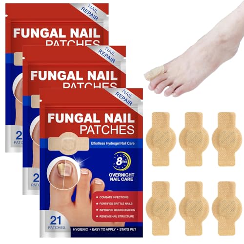 63 Stück Pilz Nagel Patches Nagelpilzpflaster Fungal Nail Patches Mehrzweck Fungal Nail Patches Nagelpilz Zehennagel Korrektur Für Beschädigte Nägel Und Das Erscheinungsbild Verfärbter Nägel