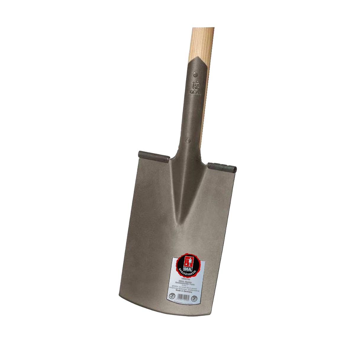 Ideal Spaten "Pionier" Größe 2 Gärtner Form mit T-Stiel, Silber/Beige, 19.5 x 7 x 115 cm