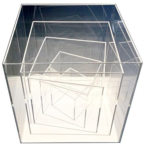 HOKU Holzhäuser Kunststofftechnik Acryl-Abdeckung Acryl-Vitrine Acryl-Glas Schau-Kasten Spuck-Schutz Ausstellung Gross (Transparent-30x30x30 cm)