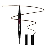 Vista 16 de wet n wild Lápiz definidor retráctil de cejas definitivo, color gris pardo, cepillo de cejas de doble cara, punta fina, forma, define, rellena