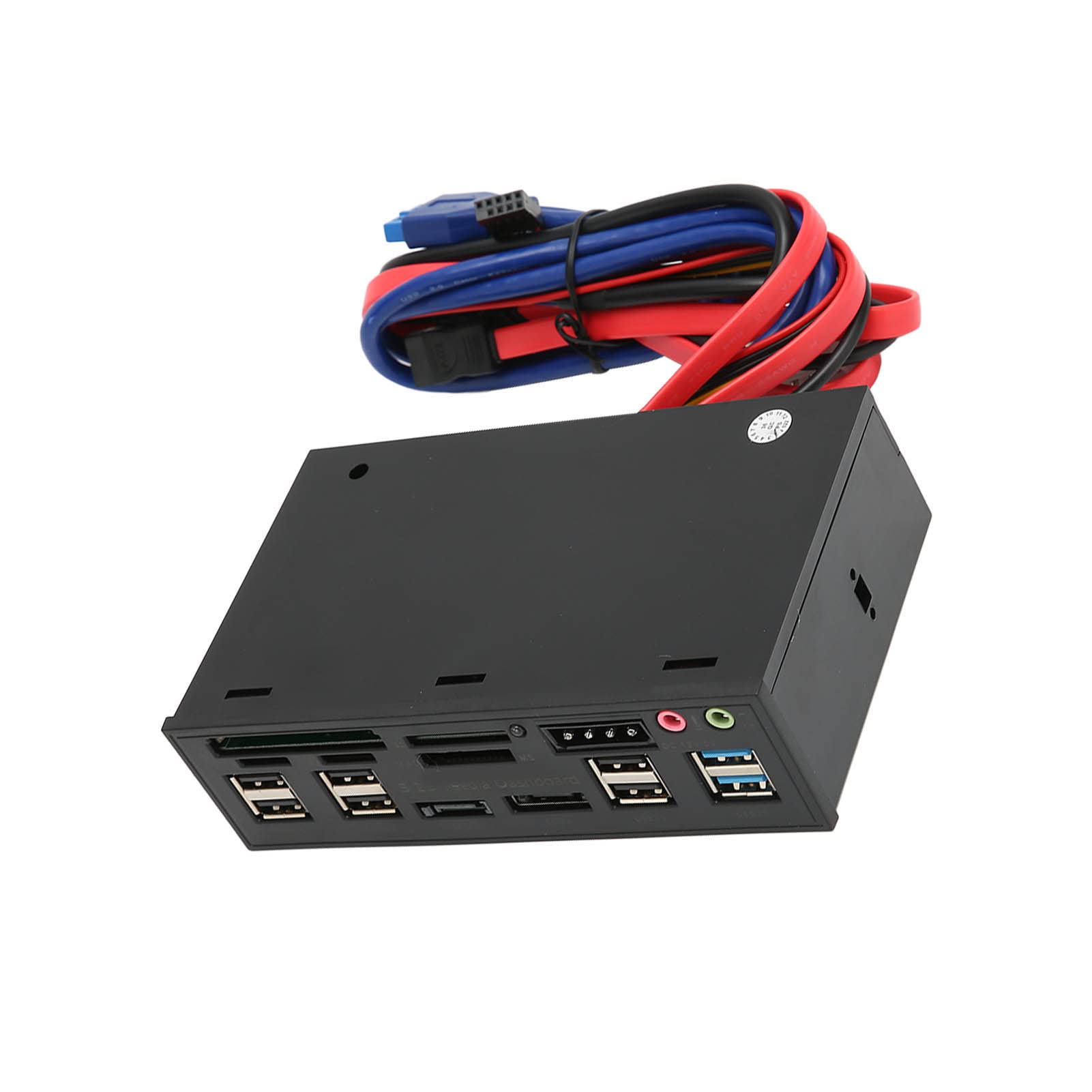 Cryfokt Pannello Frontale Multimediale da 5,25 Pollici con USB 3.0 e Lettore di Schede per Un'esperienza Multimediale Efficiente su PC per Giocatori e Professionisti