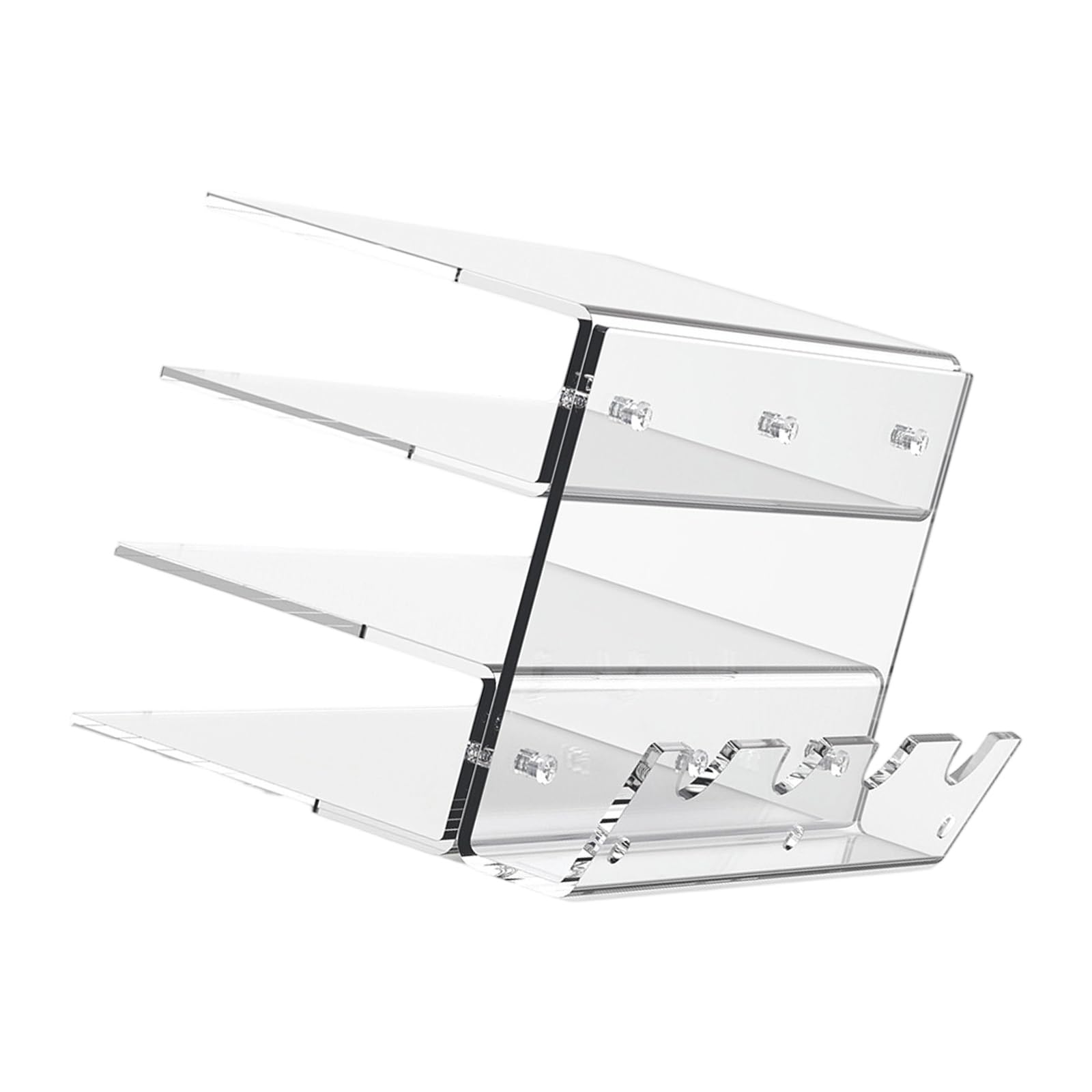 Jazuaiao Clear Polyacrylate Play Keyset Tower Multiple Stage Storage Rack Integrated Cabinet Permanent Building for Arrange Organization Multiple Layer Keyset Planner