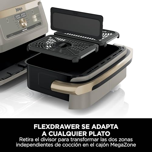 Miniatura 3 de Ninja Foodi FlexDrawer, Freidora de Aire con Compartimento Doble, 10,4L