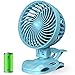 ONECOLE 5000mAh Leise Tischventilator Clip Fan,Tragbar Clip Mini USB Ventilator, CVT Wiederaufladbarer Stufenloser Geschwindigkeit Lüfter für Schlafzimmer Büro Kinderwagen Camping
