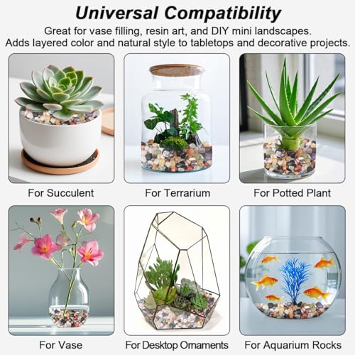 Image of Smoothed River Rocks, Decorative Landscaping Pebbles for Aquarium Fish Tank