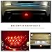 Fkewp 2 PCS Car F1 Style Brake Light, 12V Waterproof Triangle Rear Third Brake Light with 12 LED, F1 Style Warning Flash Lamp Tail Stop Lights for Cars Trucks SUVs, Car Accessories
