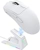 ATTACK SHARK X1 Kablosuz Gaming Mouse – Dokunmatik RGB Şarj Standlı, 53g Süper Hafif Fare, PixArt PAW3395PRO Sensör, 40000 DPI, BT/2.4G/Kablolu Üçlü Mod, Windows/Xbox/PS/Mac Uyumlu – Beyaz